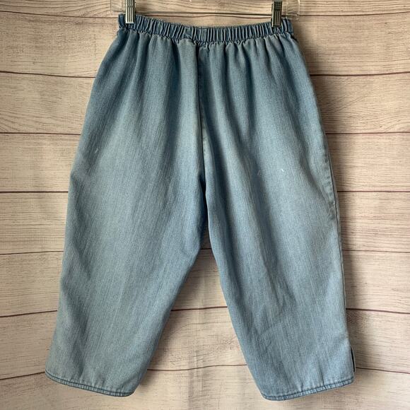 Allison Daley Retro Denim Jean Capris Pull On Button Detail Legs Size 6 Petite - Picture 15 of 16
